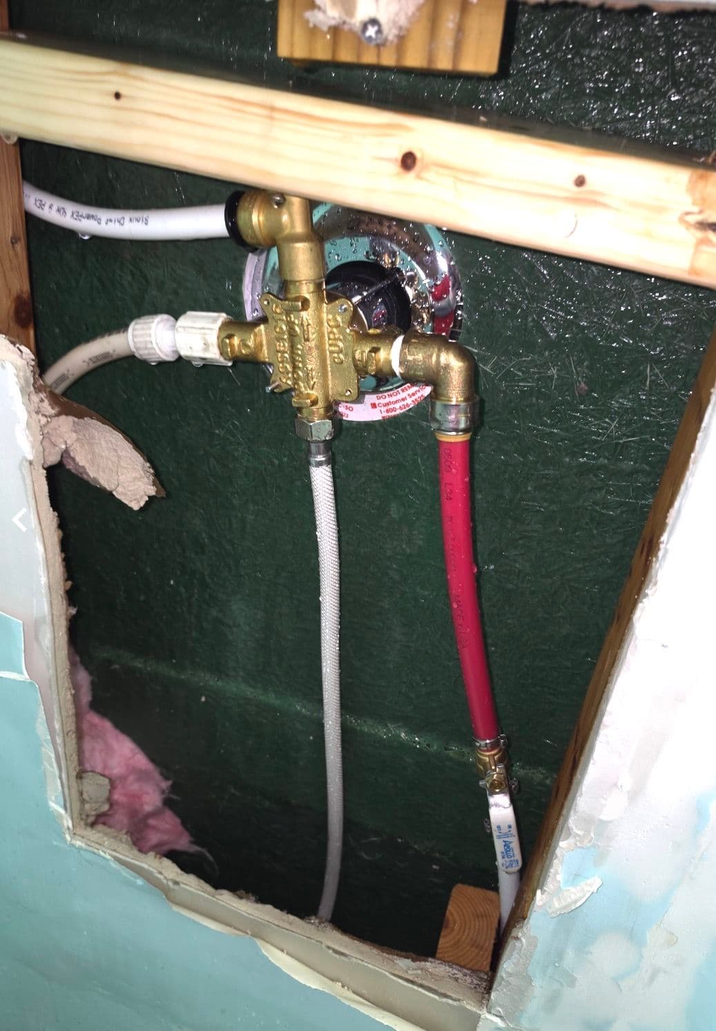 Gallery photos for Leaking Shower Valve Replaced Right with Delta Trim and New Water Lines: Image #1