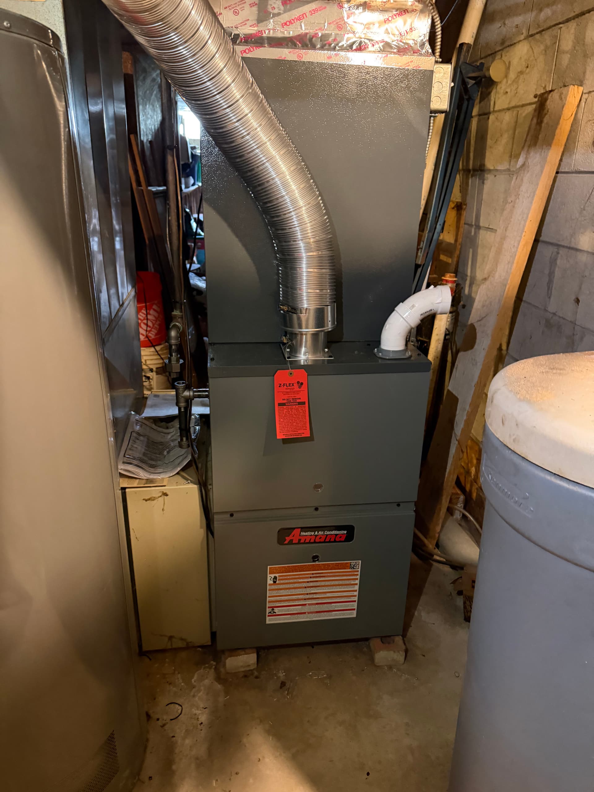 Old Furnace and AC Swapped Out for a New Amana Setup image