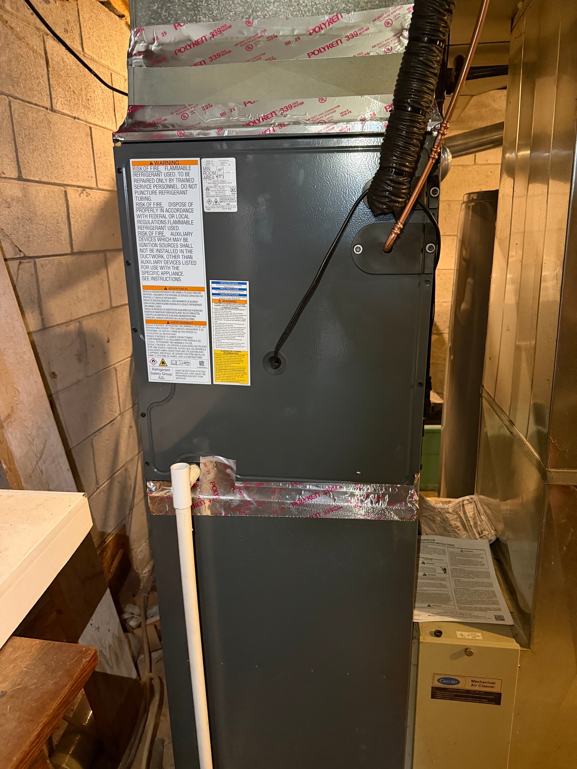 Gallery photos for Old Furnace and AC Swapped Out for a New Amana Setup: Image #1
