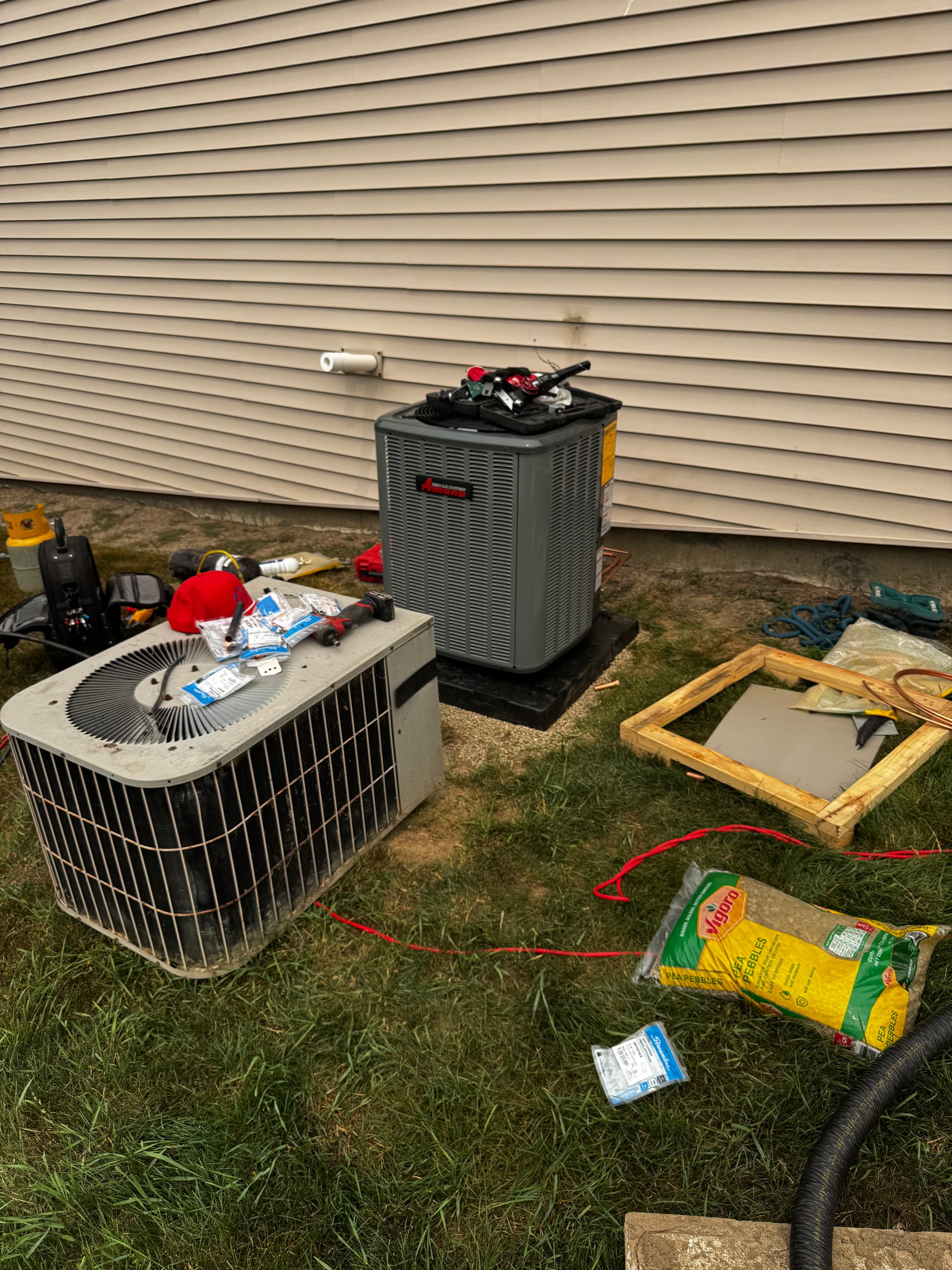 Gallery photos for Old AC System Swapped Out for a New Amana 13.4 SEER Unit: Image #1