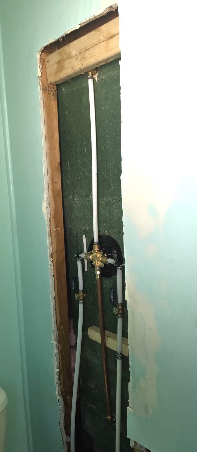 Gallery photos for Leaking Shower Valve Replaced Right with Delta Trim and New Water Lines: Image #3