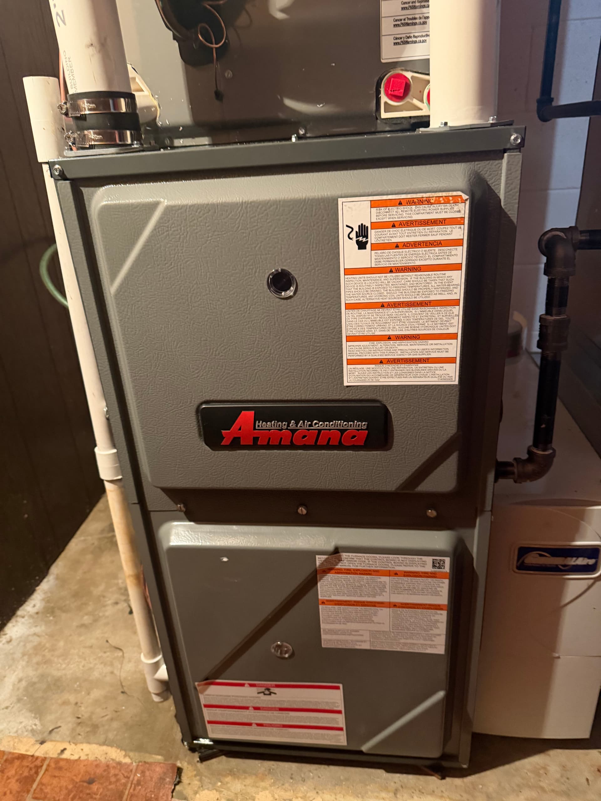 Gallery photos for Flood-Damaged Furnace Replaced With a New Amana Unit: Image #1